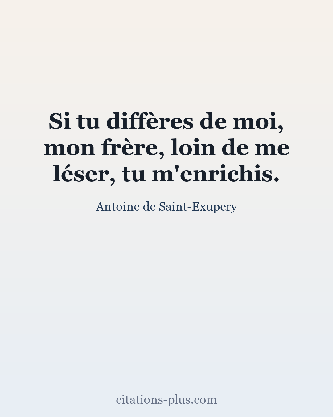 Carte Premium clair — Antoine de Saint-Exupéry
