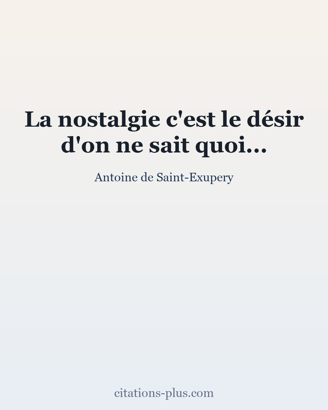 Carte Premium clair — Antoine de Saint-Exupéry