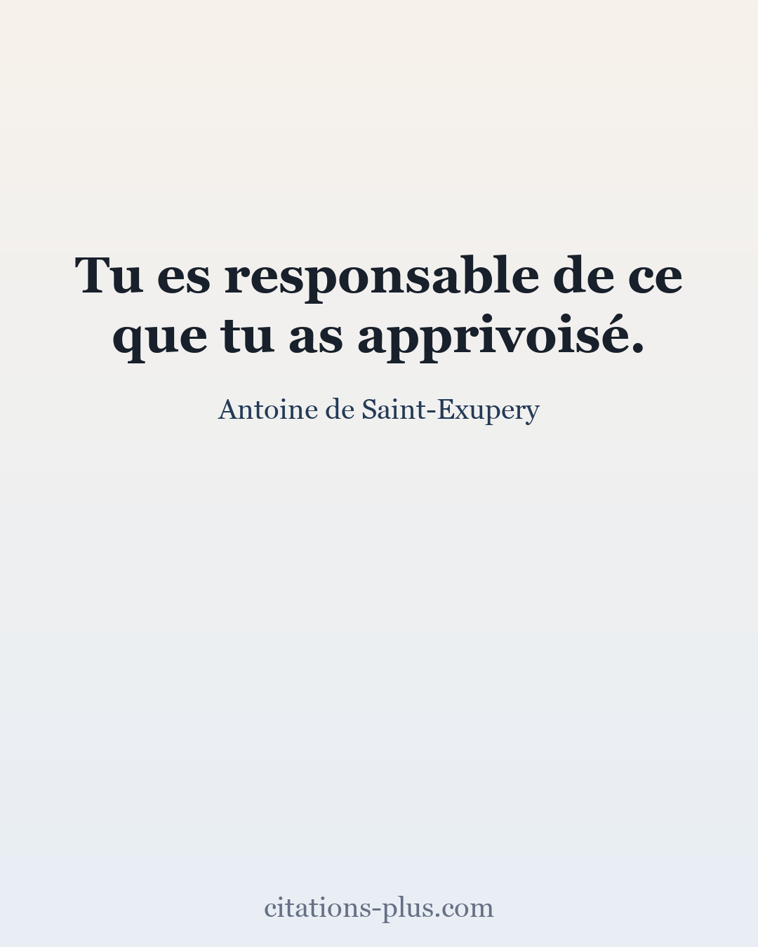 Carte Premium clair — Antoine de Saint-Exupéry
