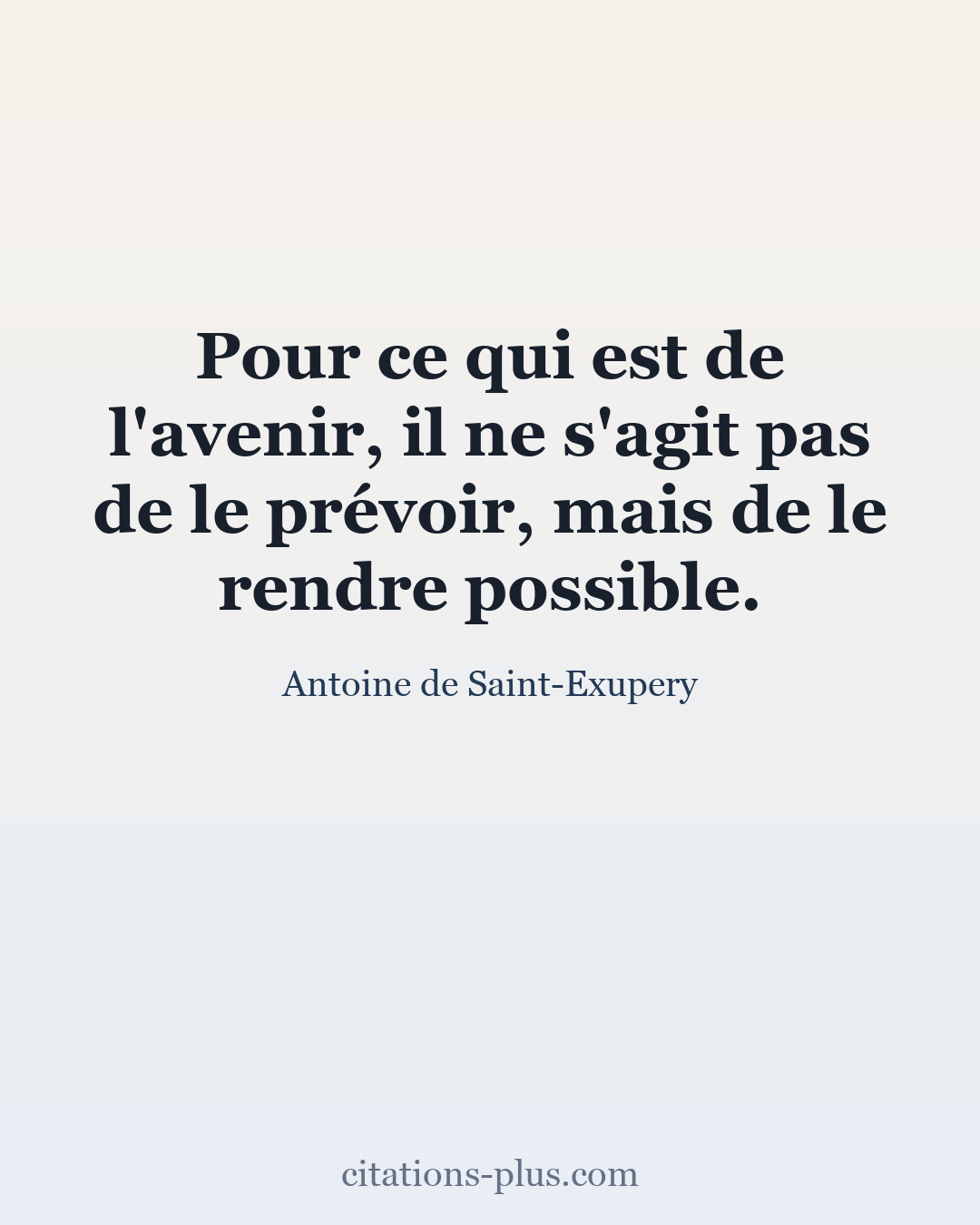 Carte Premium clair — Antoine de Saint-Exupéry