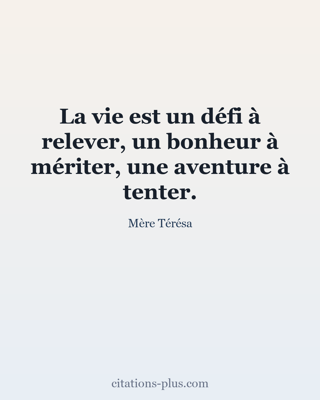 Carte Premium clair — Mère Térésa