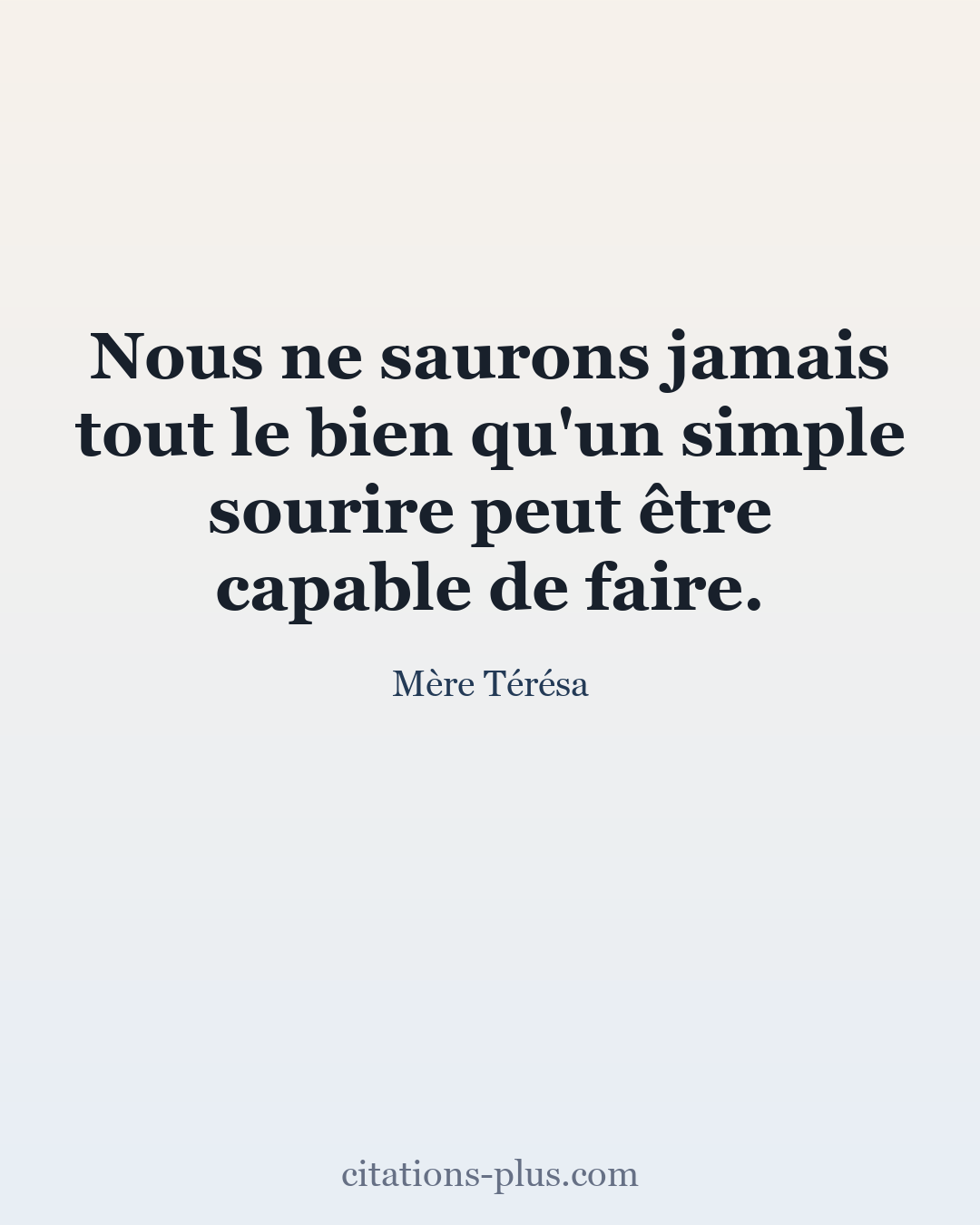 Carte Premium clair — Mère Térésa