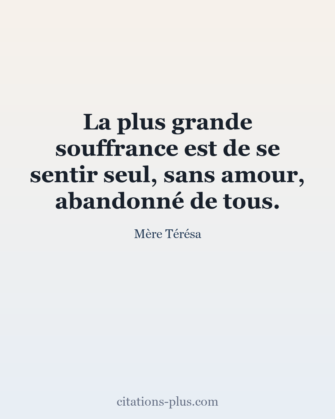 Carte Premium clair — Mère Térésa