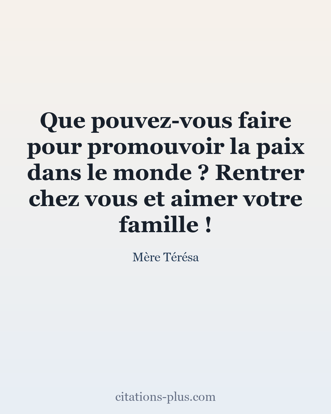 Carte Premium clair — Mère Térésa