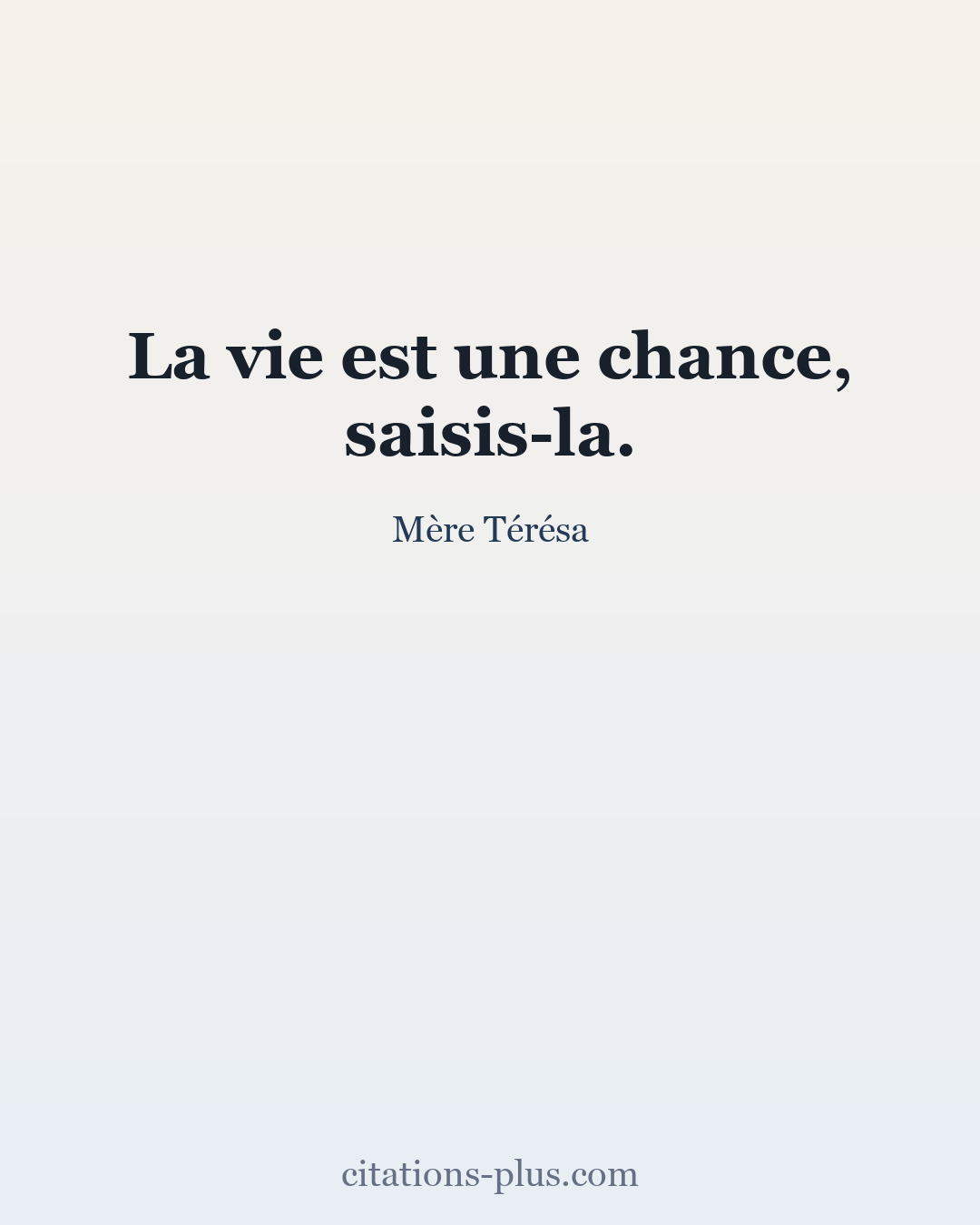 Carte Premium clair — Mère Térésa