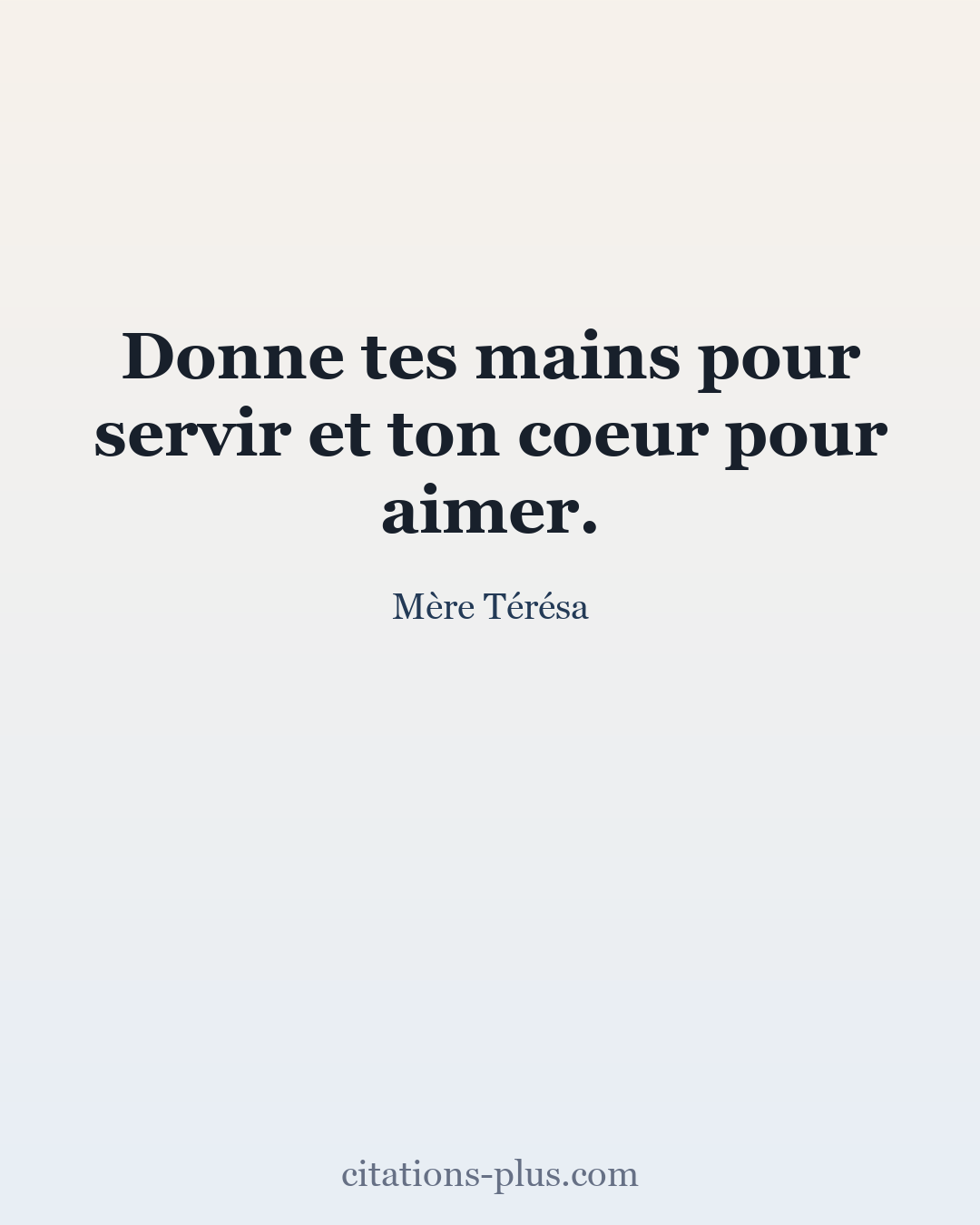Carte Premium clair — Mère Térésa