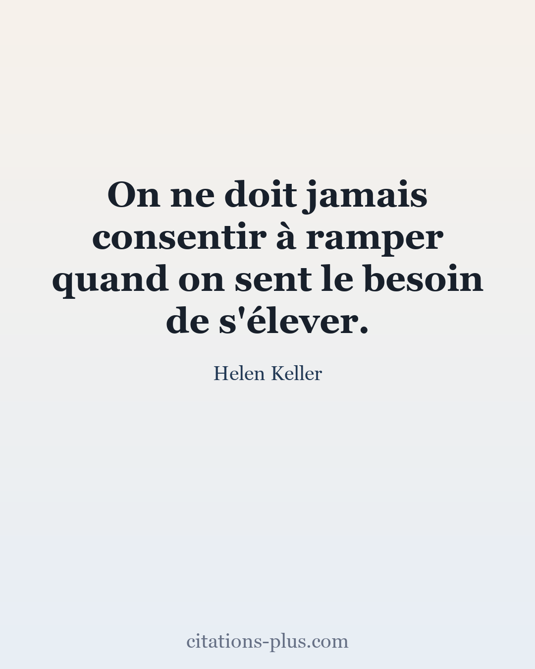 Carte Premium clair — Helen Keller