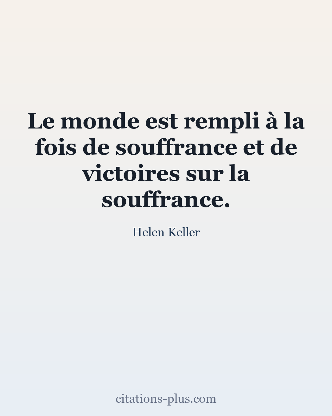 Carte Premium clair — Helen Keller