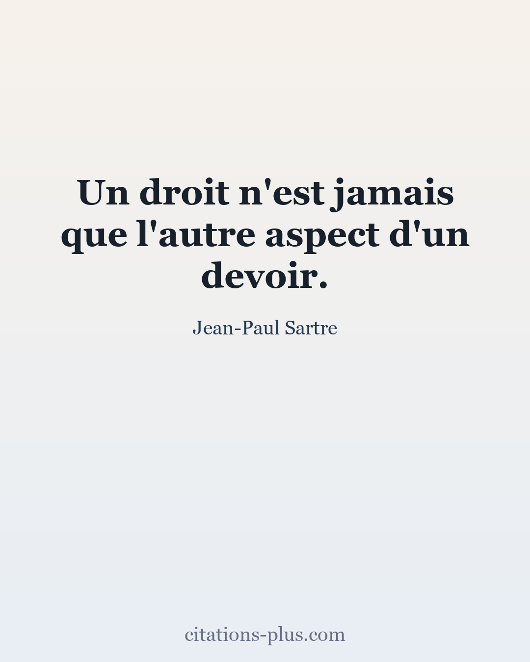 Carte Premium clair — Jean-Paul Sartre