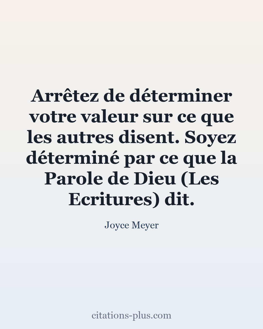 Carte Premium clair — Joyce Meyer