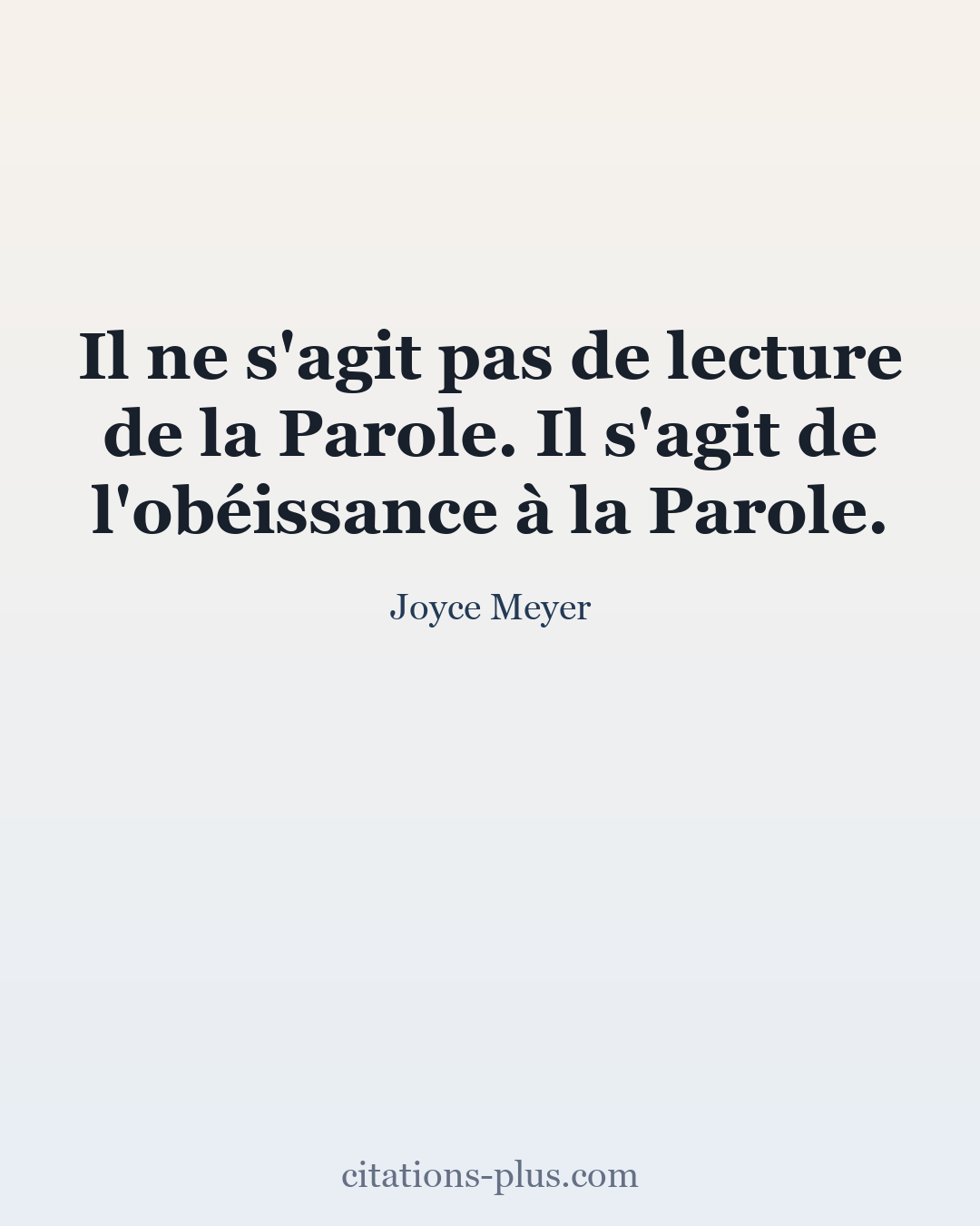 Carte Premium clair — Joyce Meyer