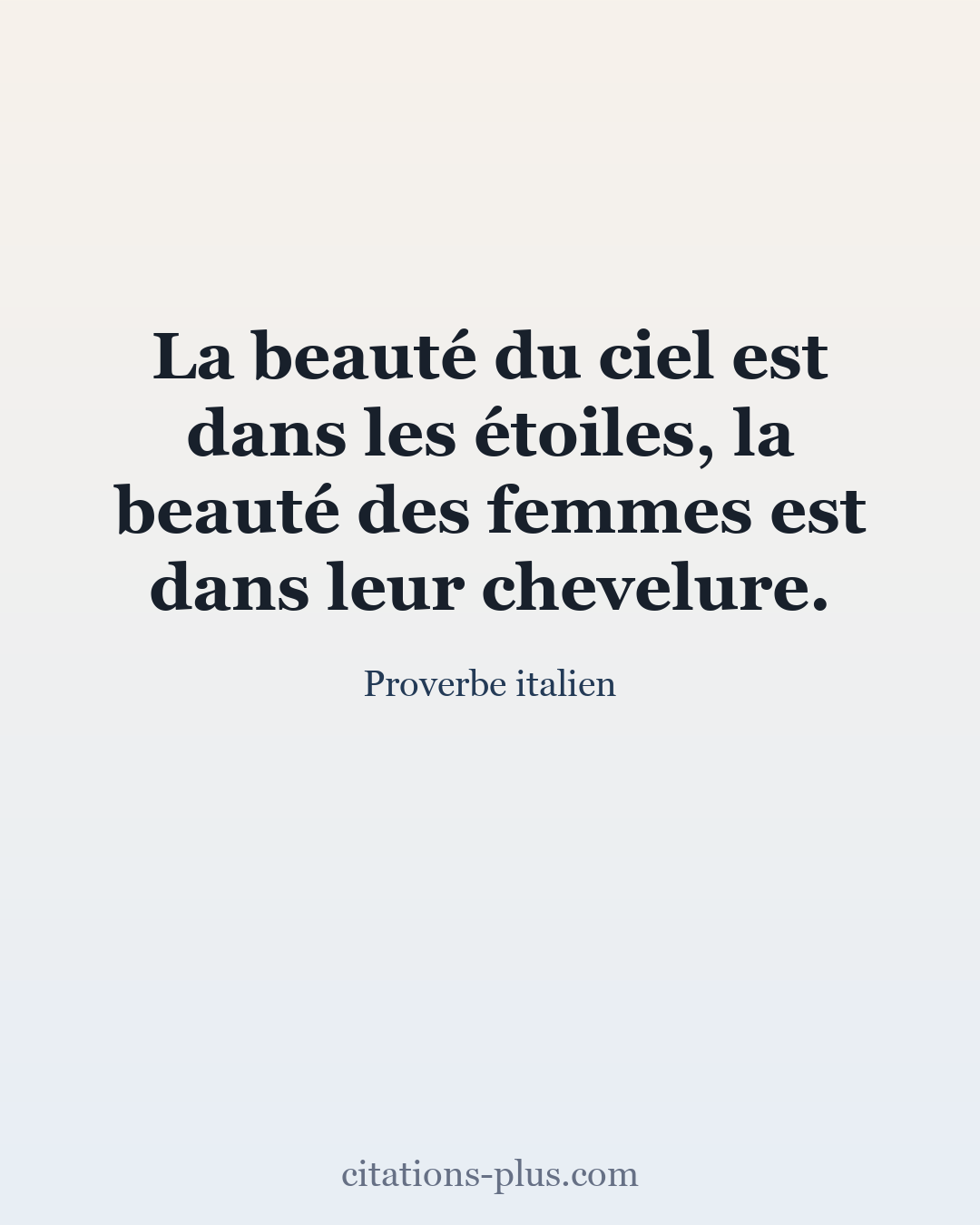 Carte Premium clair — Proverbe italien