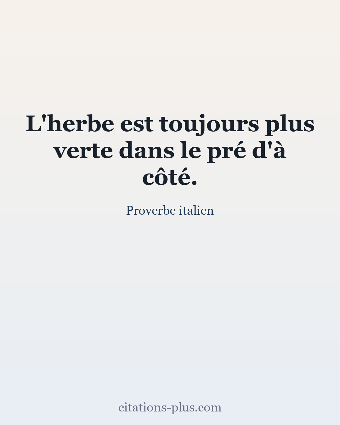 Carte Premium clair — Proverbe italien