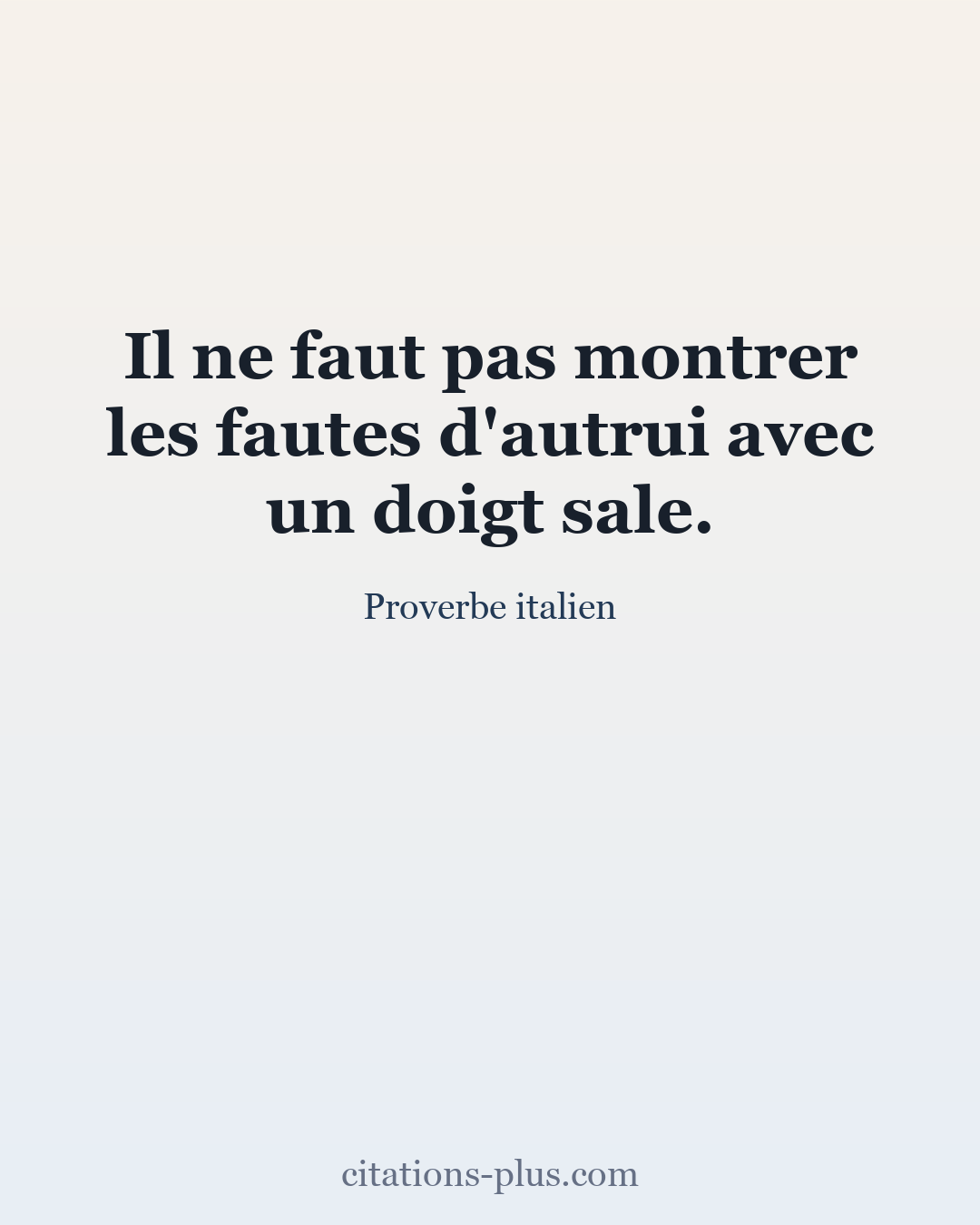 Carte Premium clair — Proverbe italien