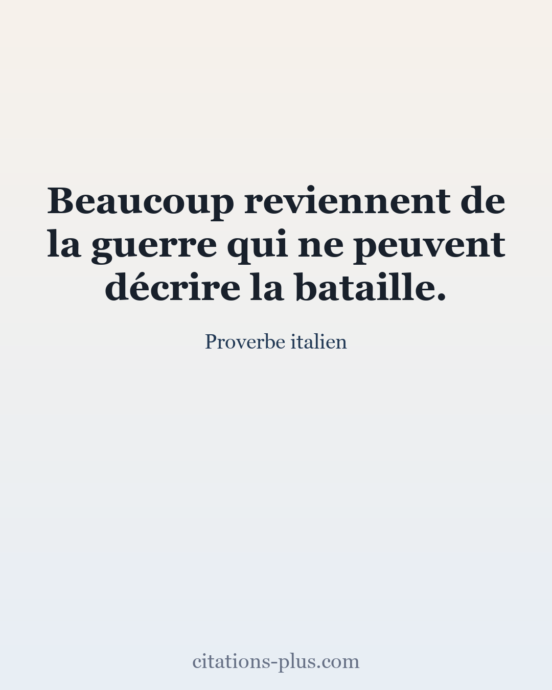 Carte Premium clair — Proverbe italien