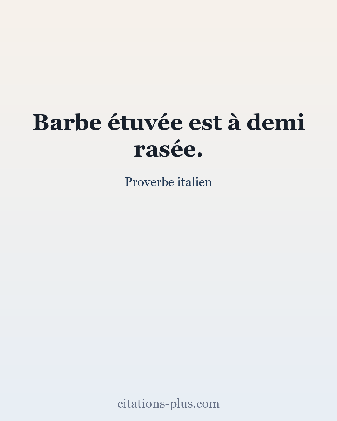 Carte Premium clair — Proverbe italien