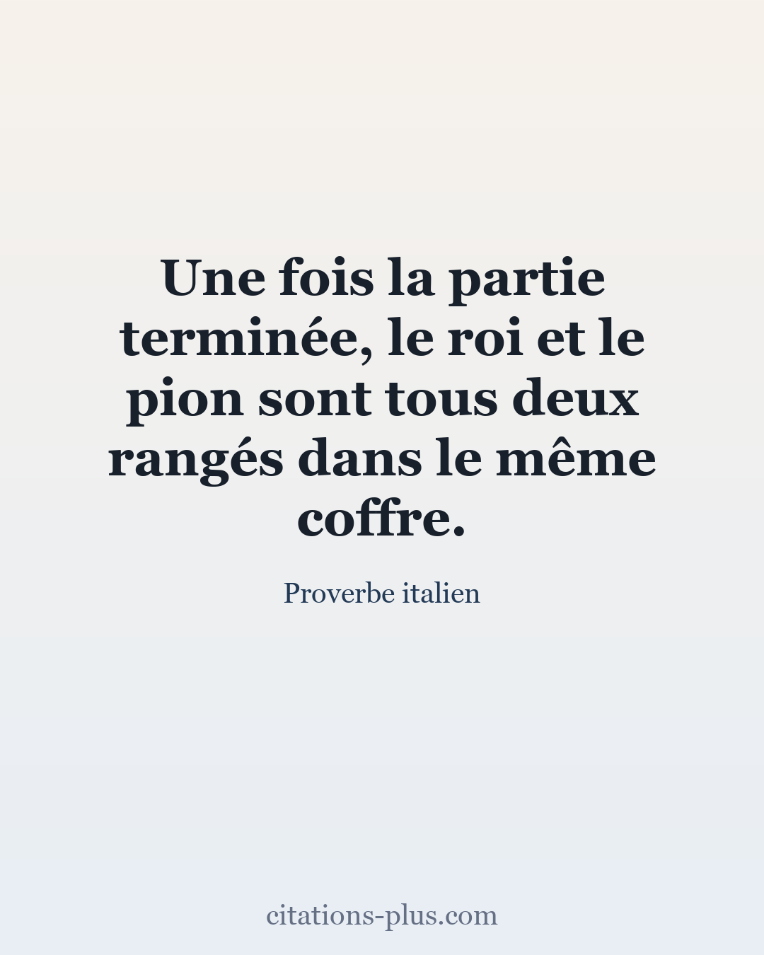 Carte Premium clair — Proverbe italien