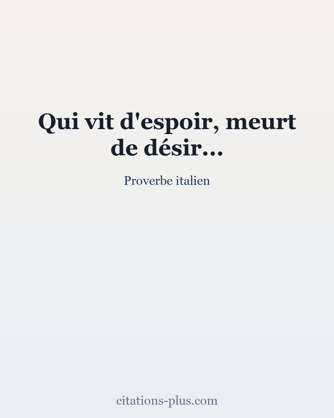 Carte Premium clair — Proverbe italien