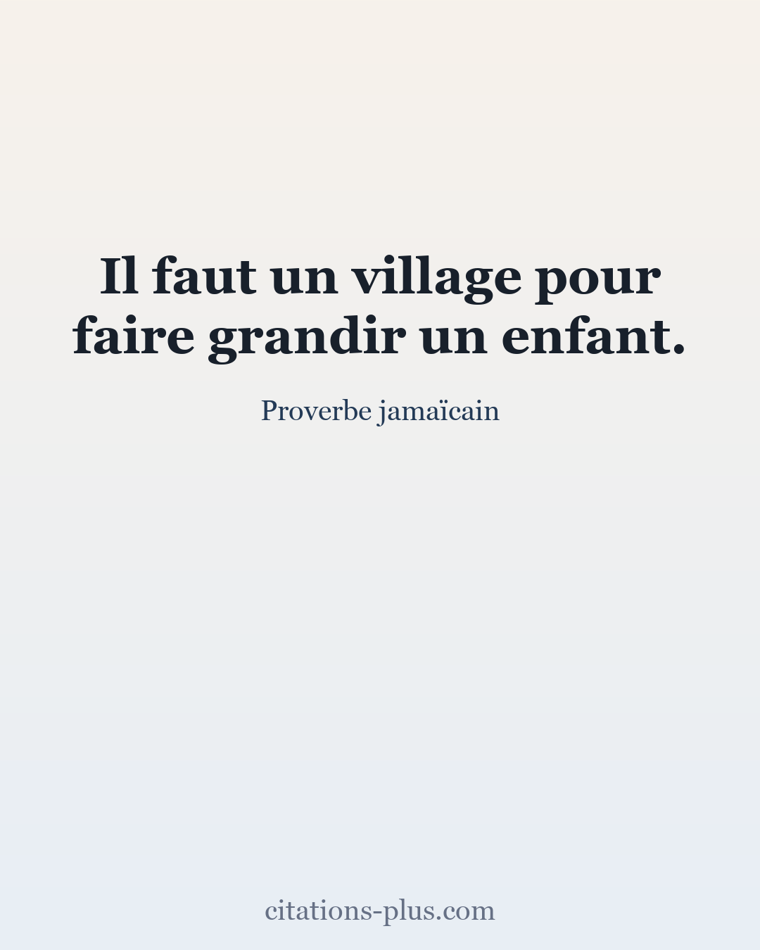Carte Premium clair — Proverbe jamaïcain
