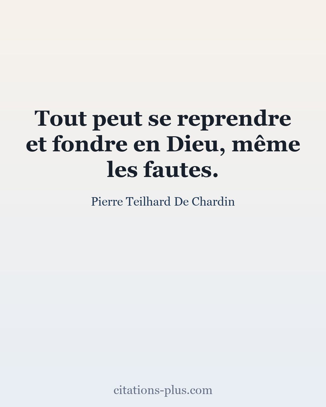 Carte Premium clair — Pierre Teilhard De Chardin