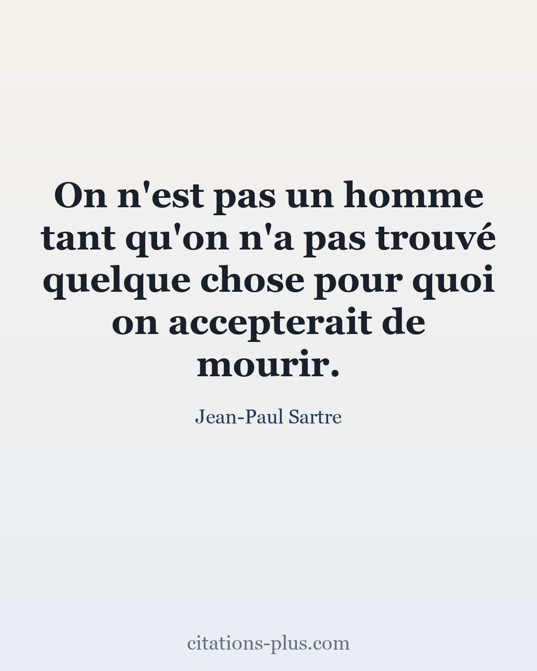 Carte Premium clair — Jean-Paul Sartre