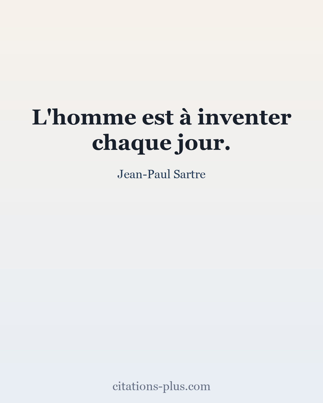 Carte Premium clair — Jean-Paul Sartre