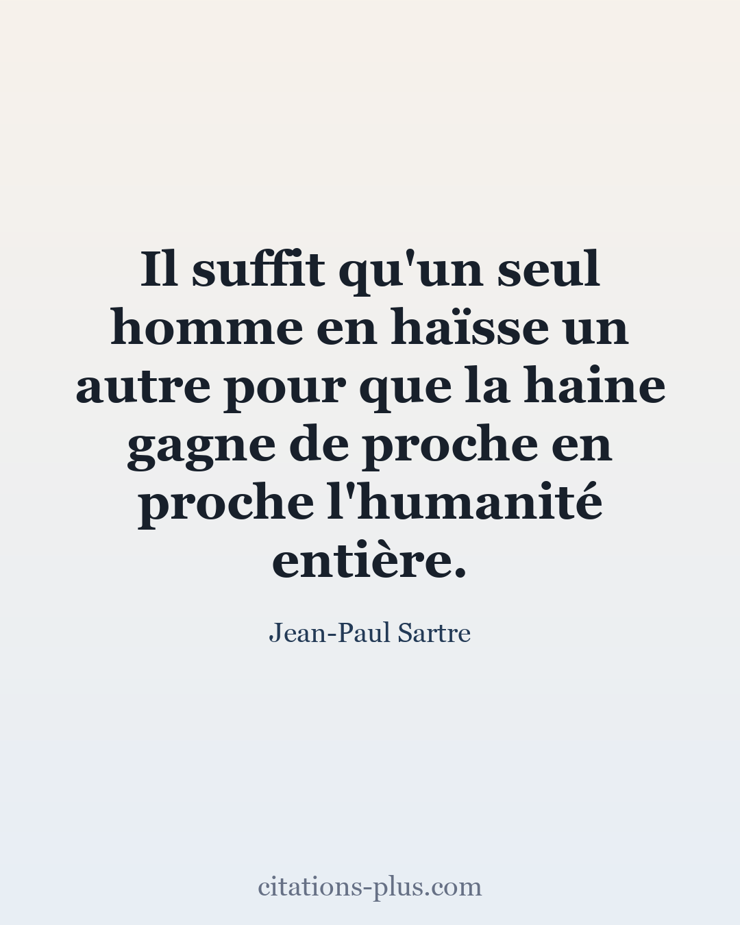 Carte Premium clair — Jean-Paul Sartre