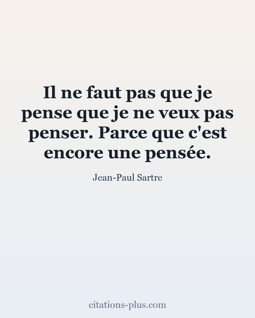 Carte Premium clair — Jean-Paul Sartre