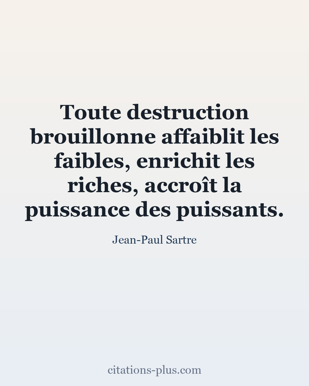 Carte Premium clair — Jean-Paul Sartre