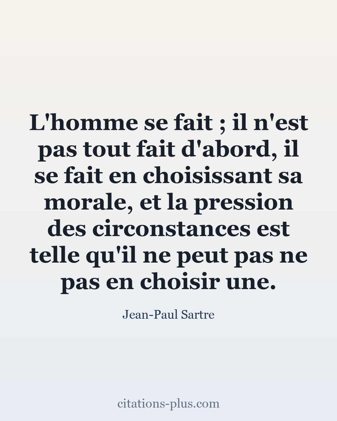 Carte Premium clair — Jean-Paul Sartre