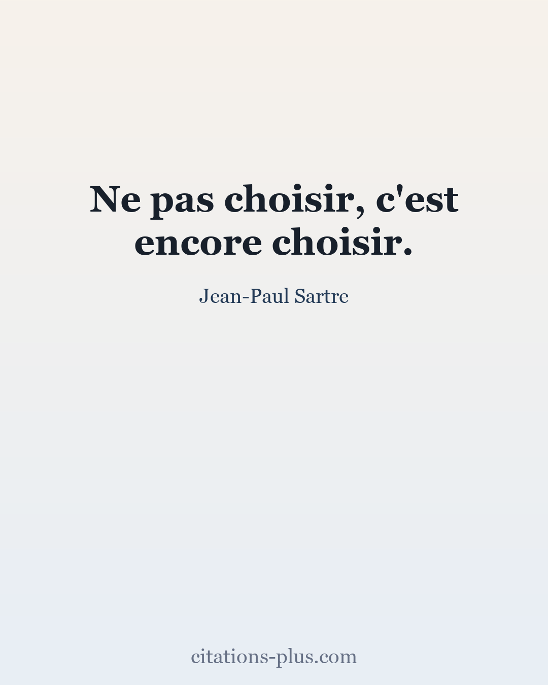 Carte Premium clair — Jean-Paul Sartre