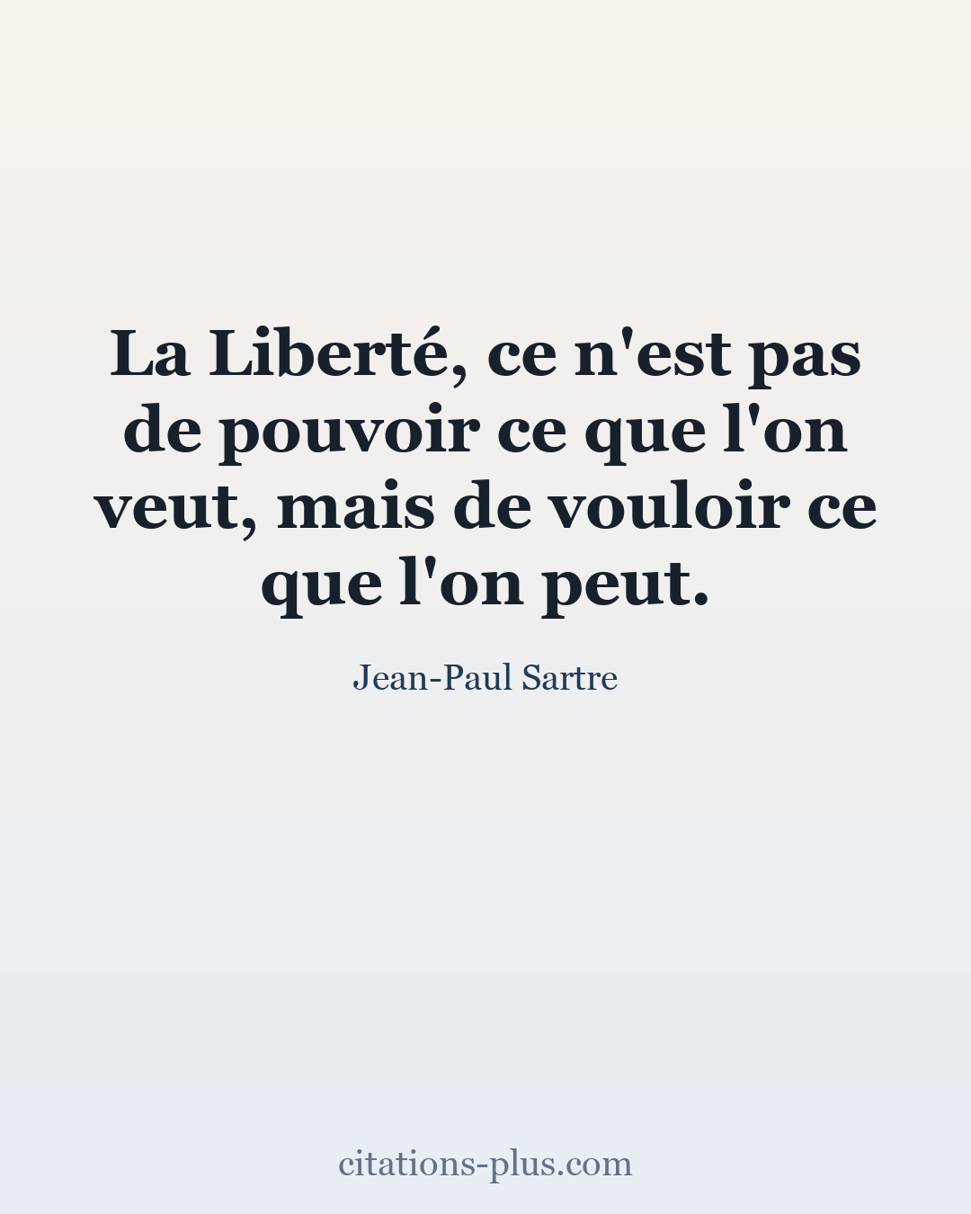 Carte Premium clair — Jean-Paul Sartre