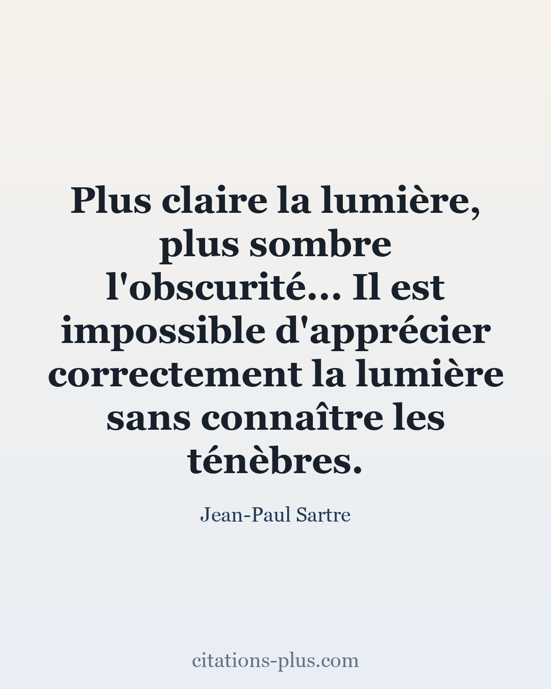 Carte Premium clair — Jean-Paul Sartre