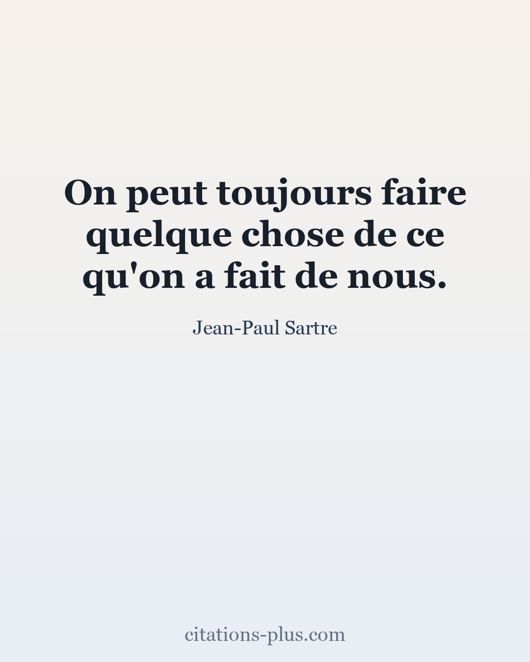 Carte Premium clair — Jean-Paul Sartre