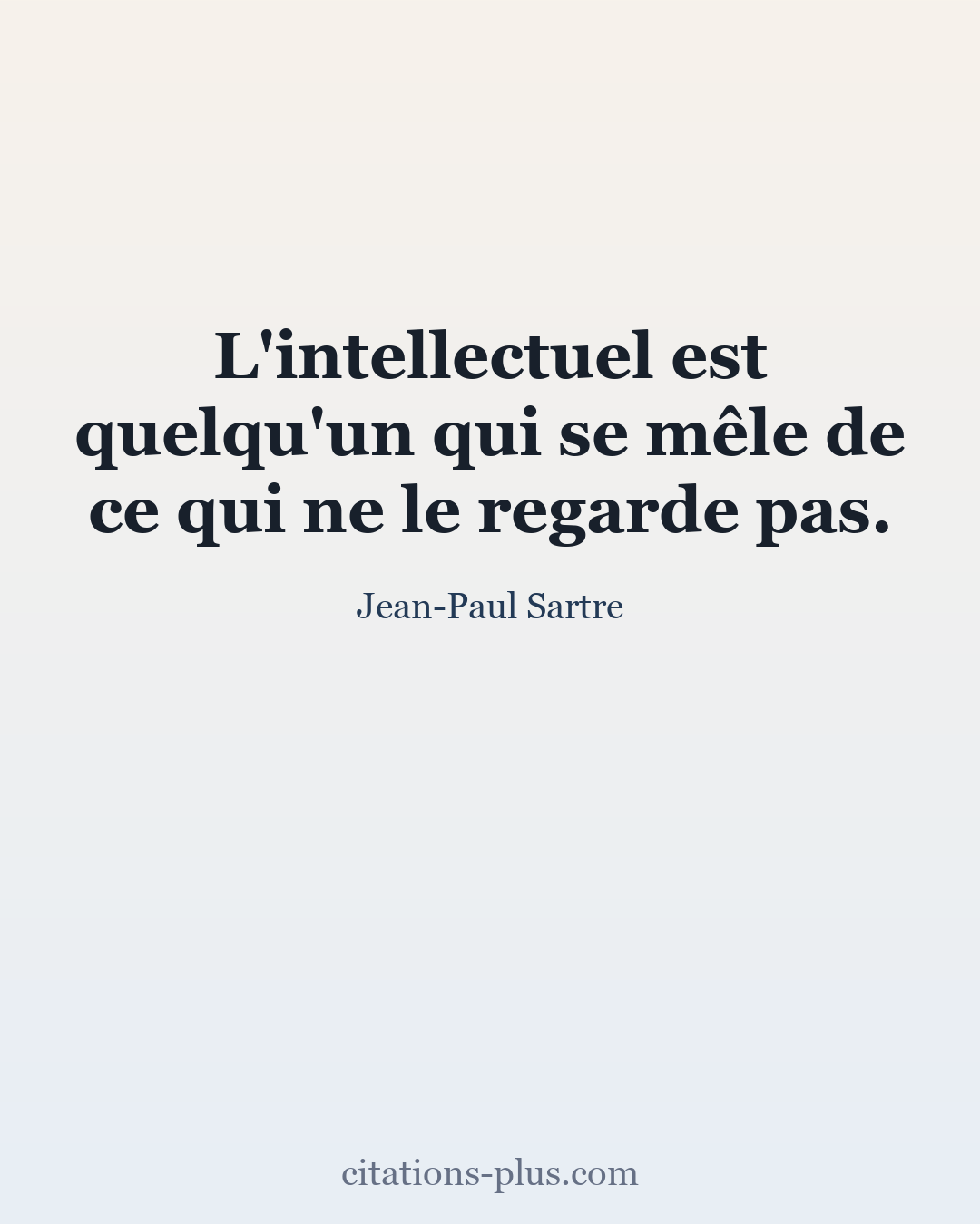 Carte Premium clair — Jean-Paul Sartre