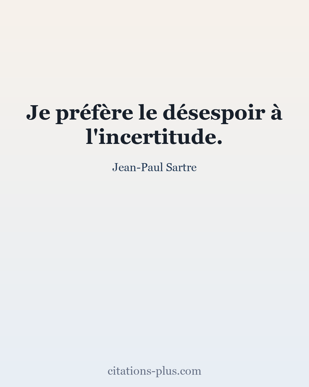 Carte Premium clair — Jean-Paul Sartre