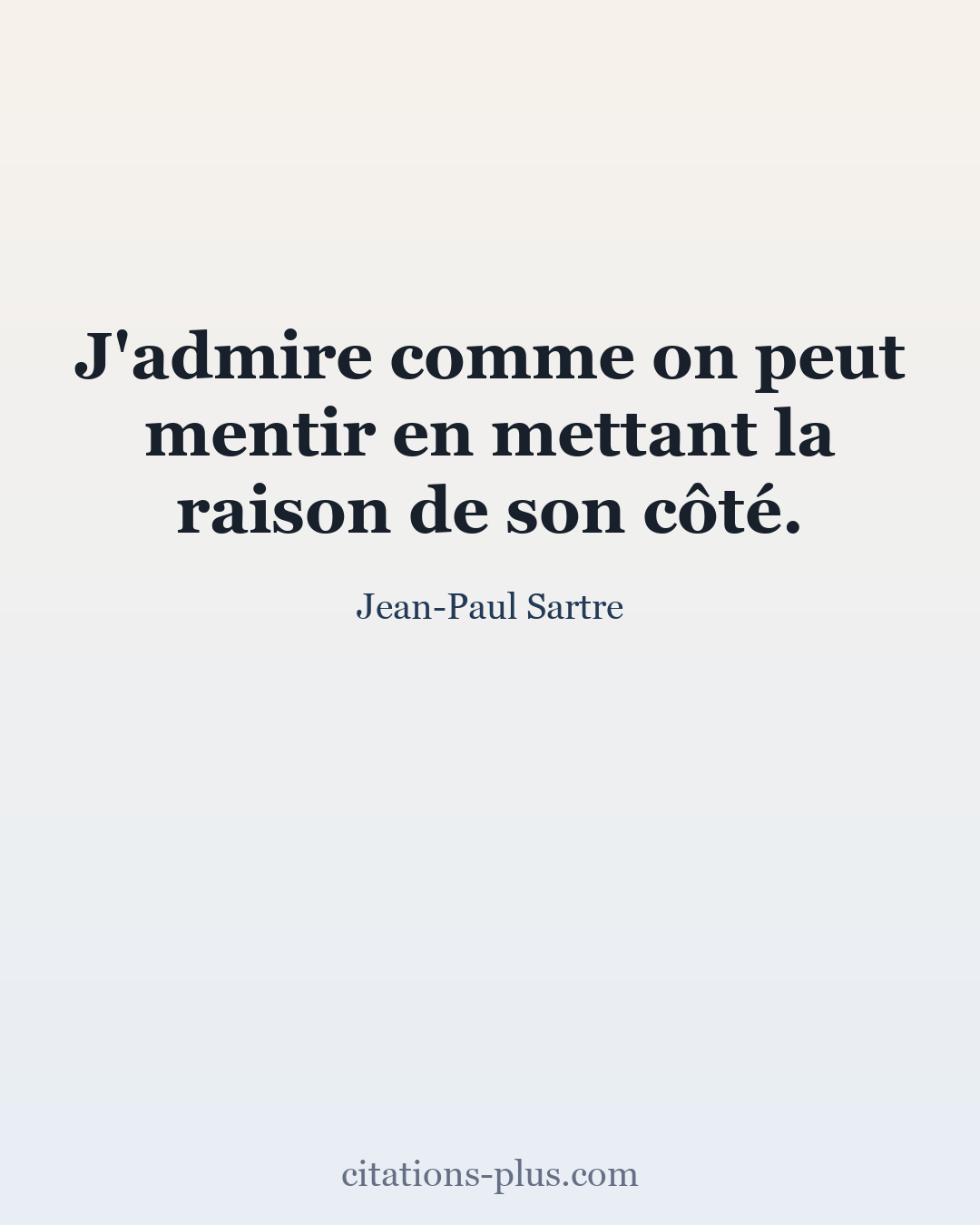 Carte Premium clair — Jean-Paul Sartre