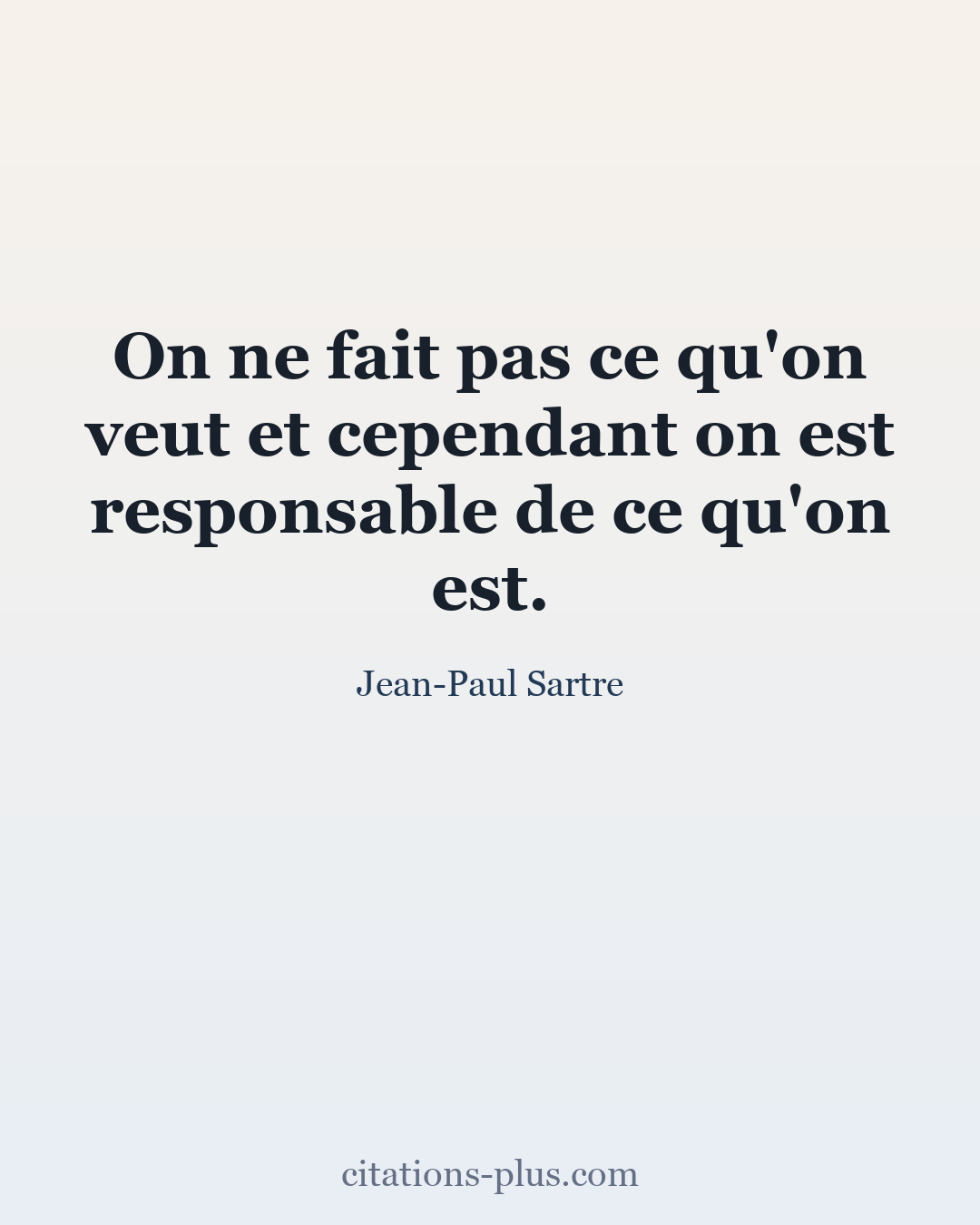 Carte Premium clair — Jean-Paul Sartre