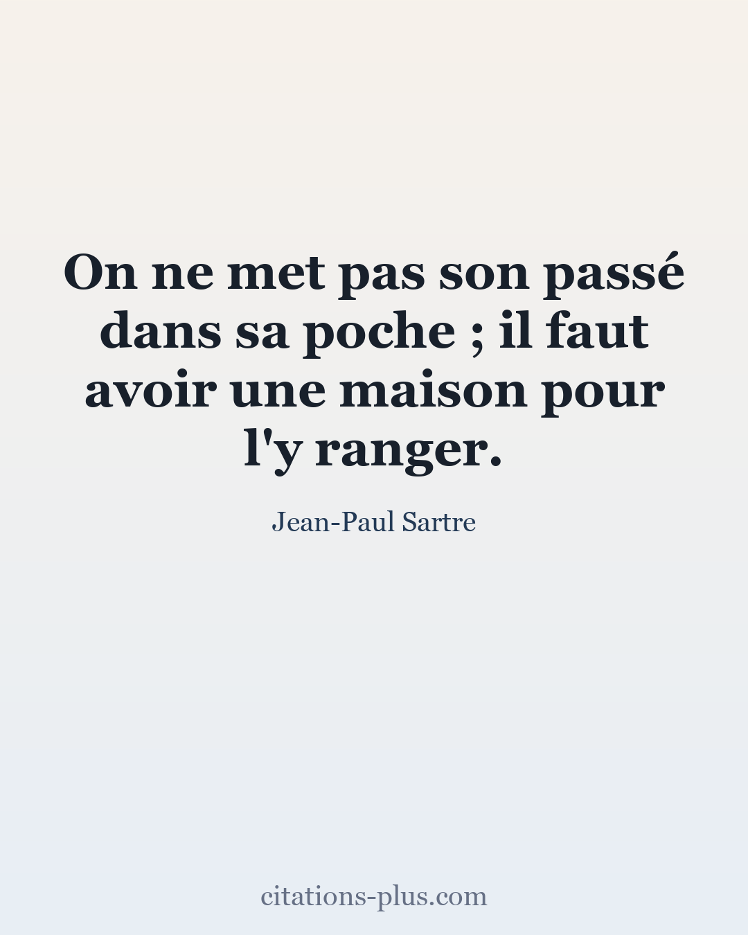 Carte Premium clair — Jean-Paul Sartre