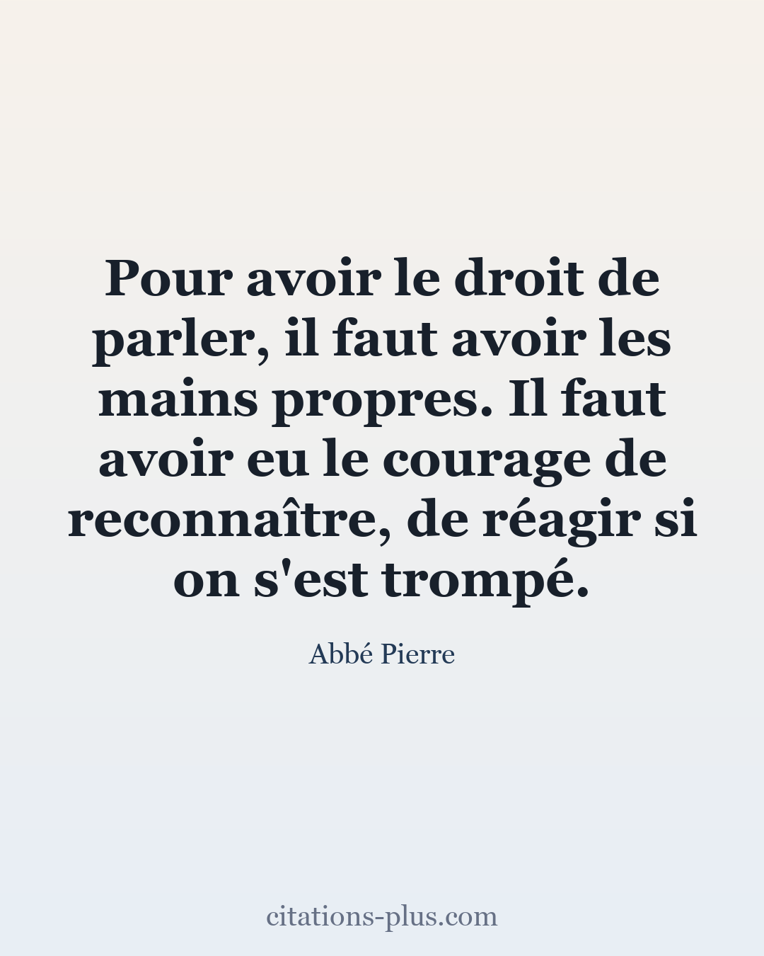 Carte Premium clair — Abbé Pierre