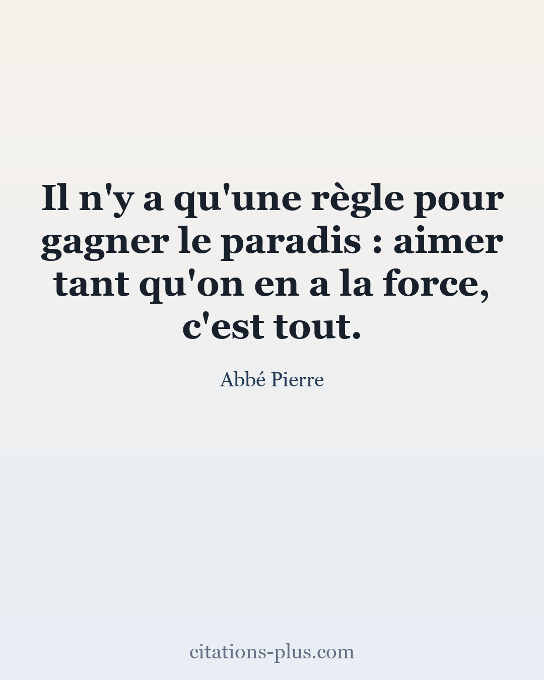 Carte Premium clair — Abbé Pierre