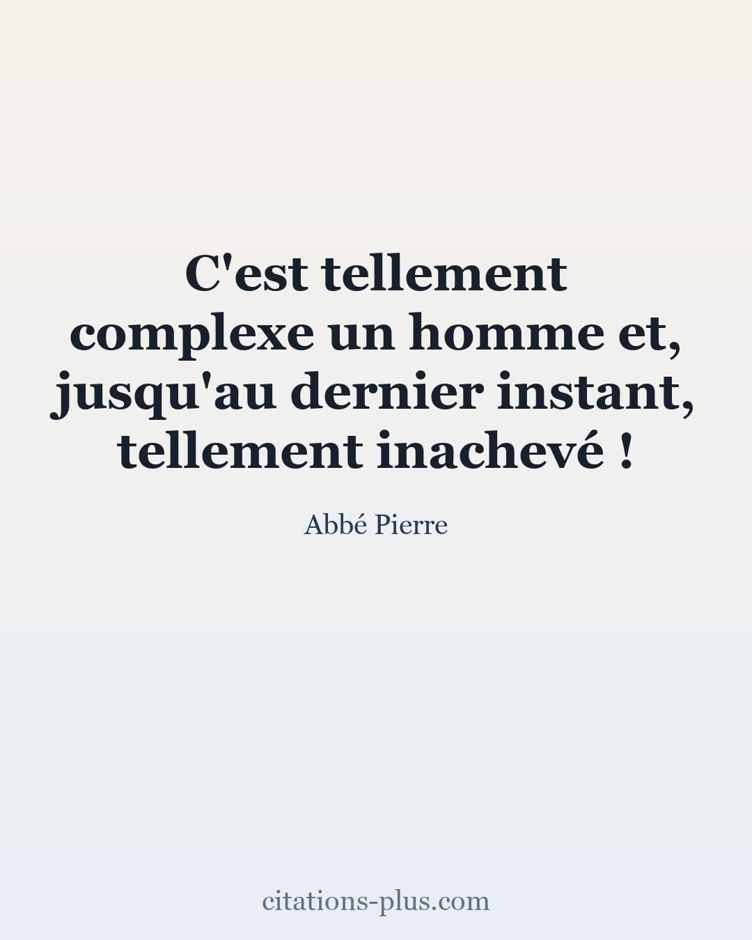 Carte Premium clair — Abbé Pierre