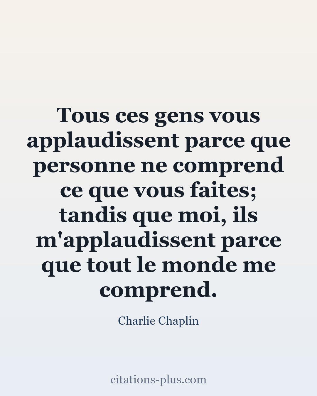 Carte Premium clair — Charlie Chaplin