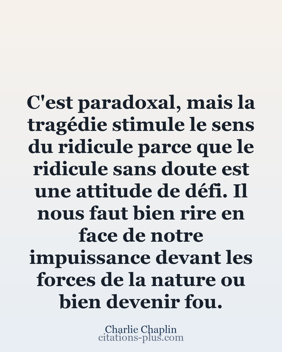 Carte Premium clair — Charlie Chaplin
