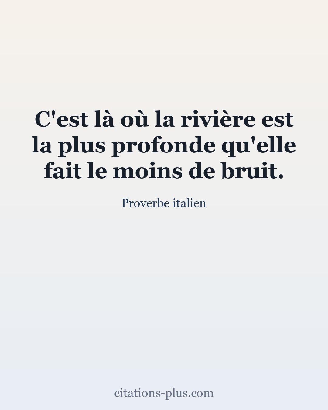 Carte Premium clair — Proverbe italien