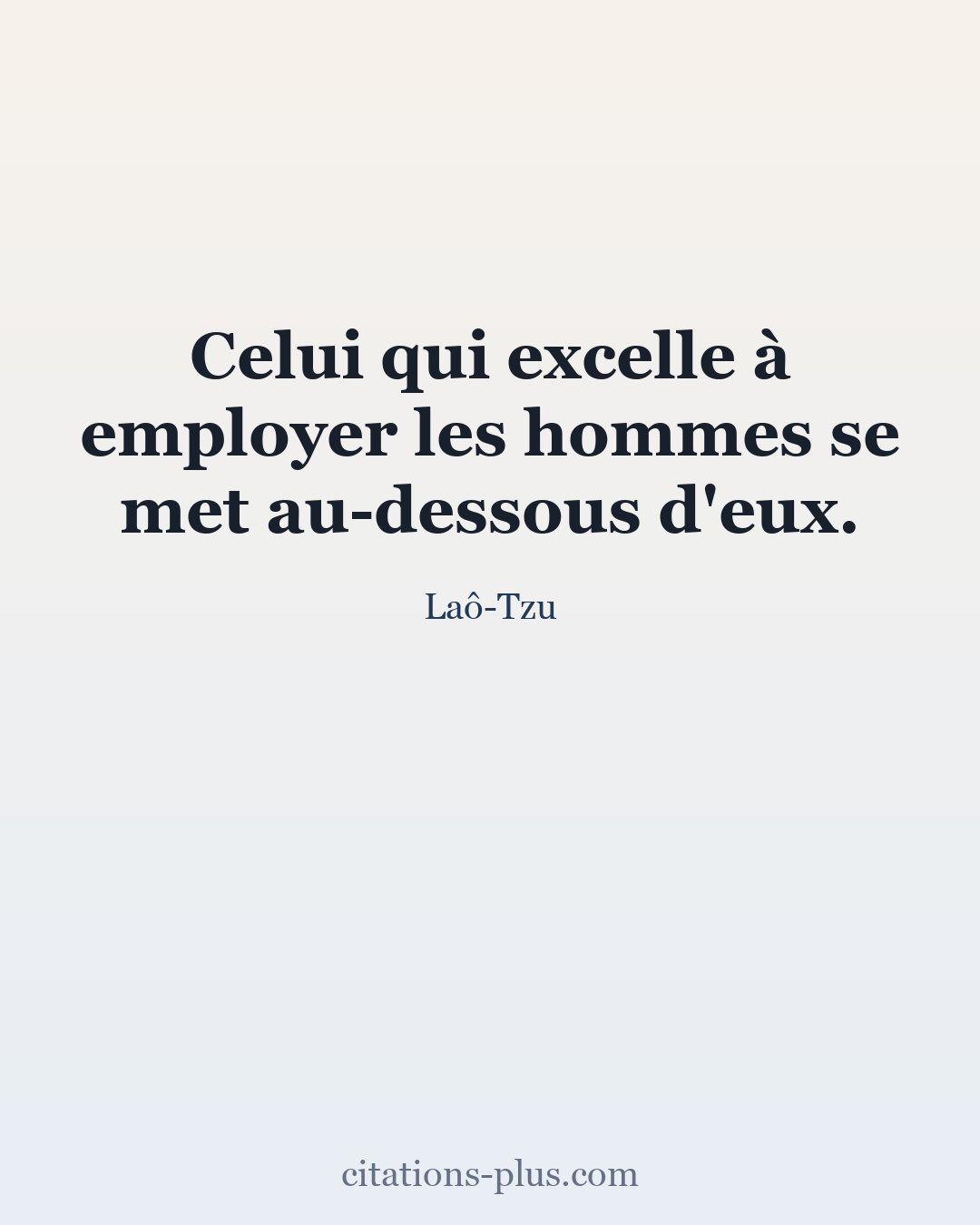 Carte Premium clair — Lao-Tseu