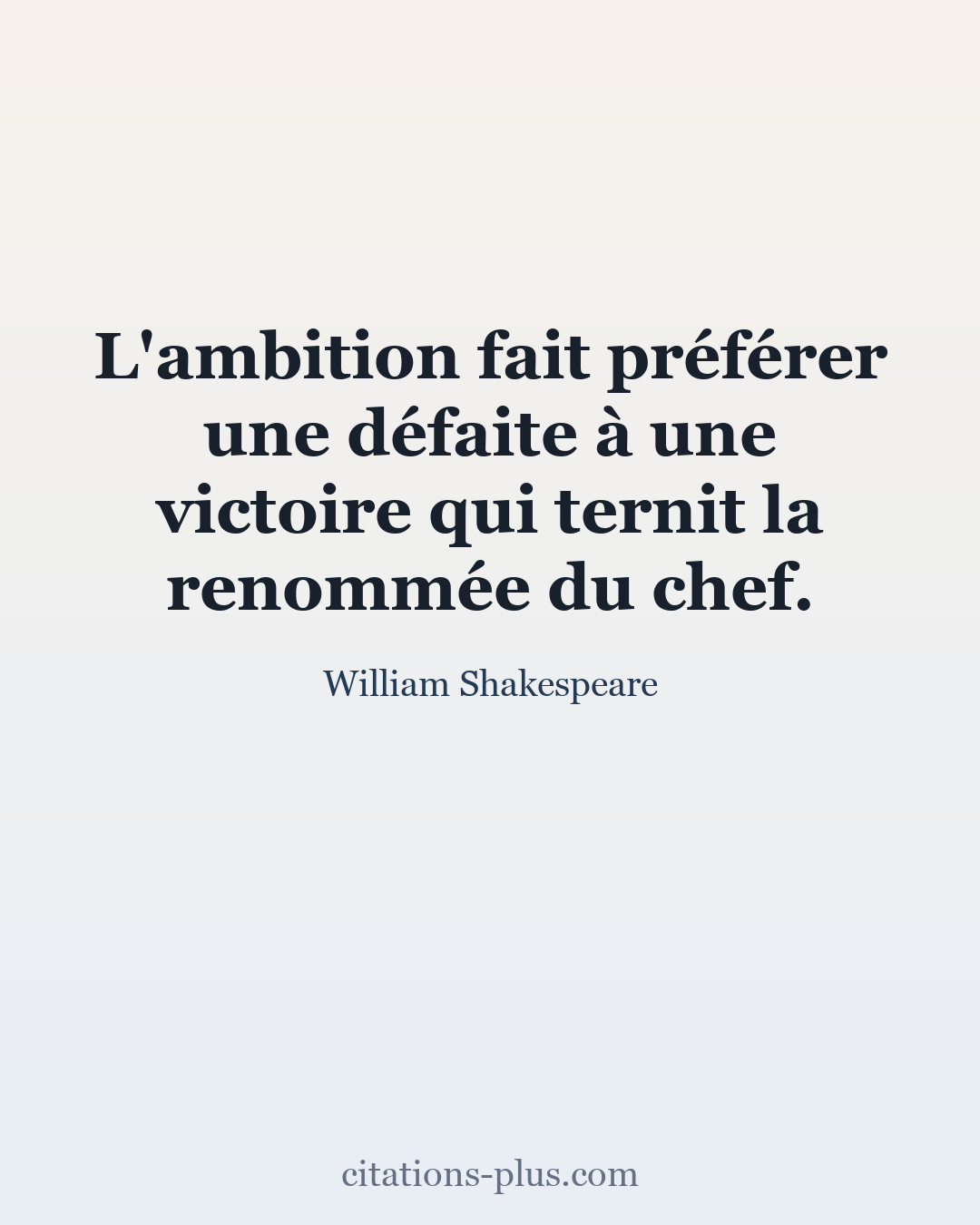 Carte Premium clair — William Shakespeare