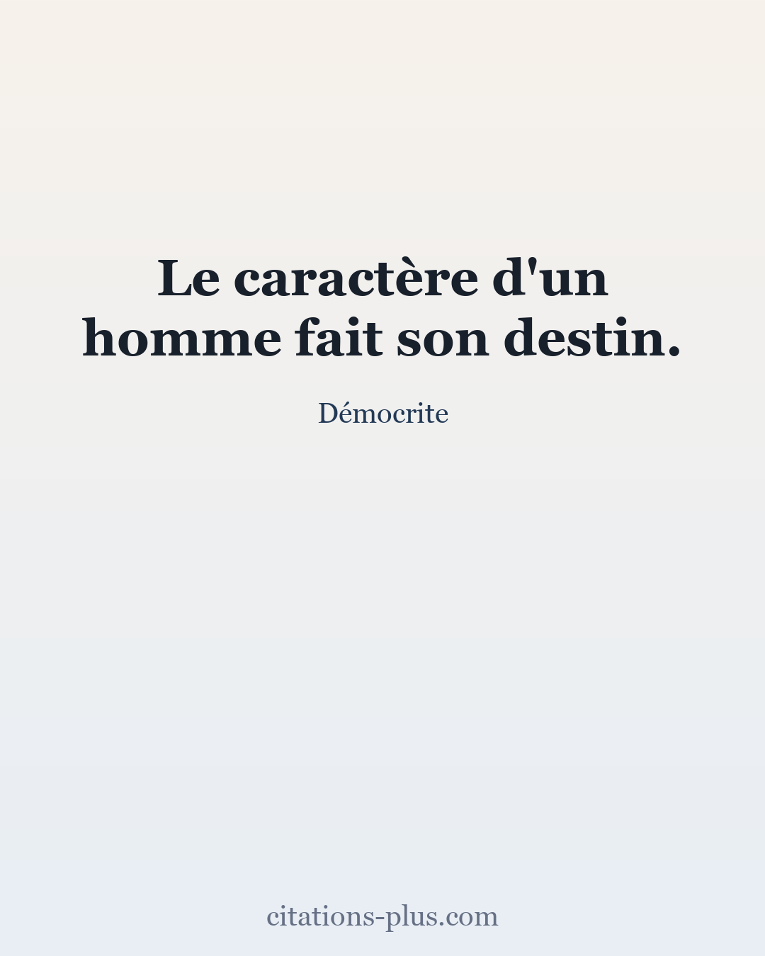 Carte Premium clair — Démocrite