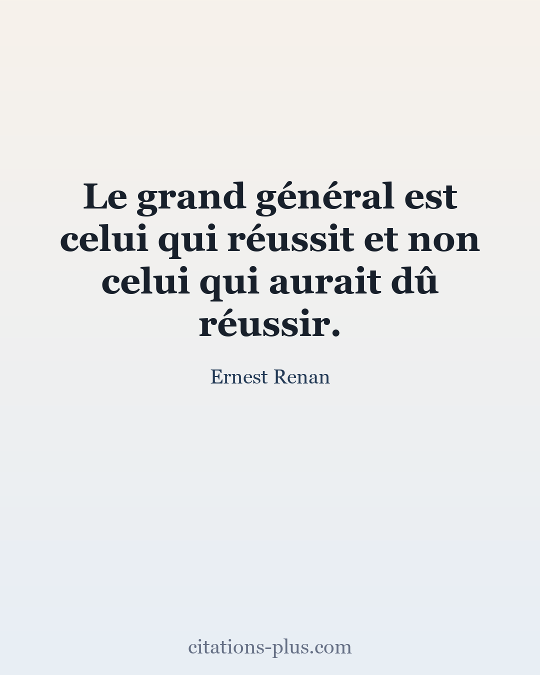 Carte Premium clair — Ernest Renan