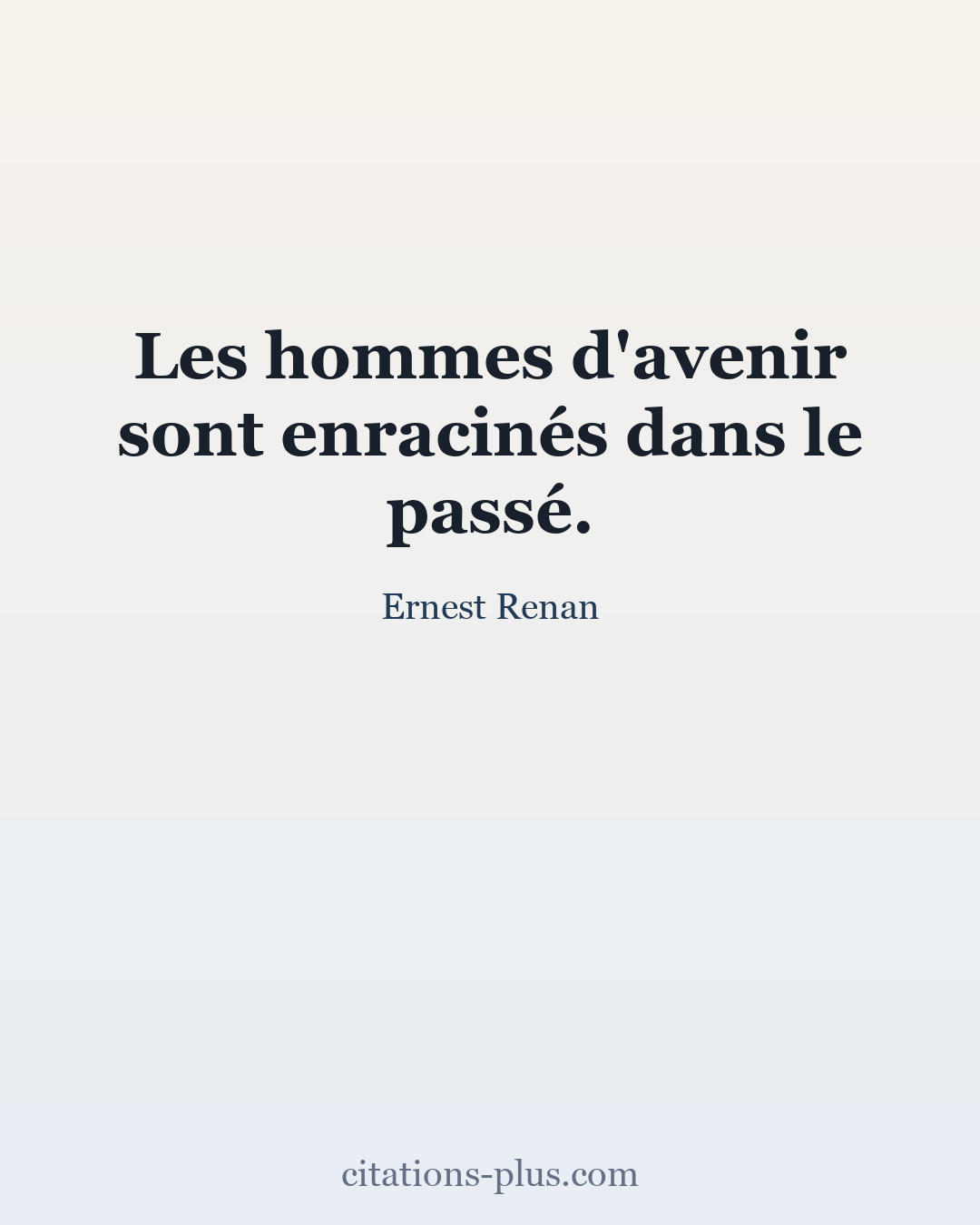 Carte Premium clair — Ernest Renan